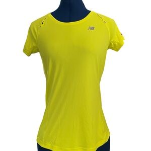 New Balance Yellow Fitted Short Sleeve T-Shirt